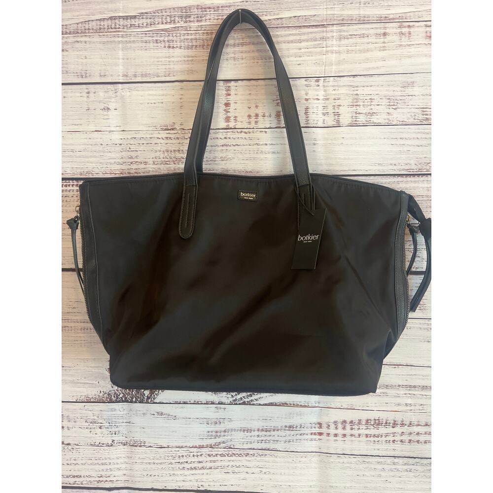 Botkier New York Bond Tote bag in black nylon with leather trim NWT